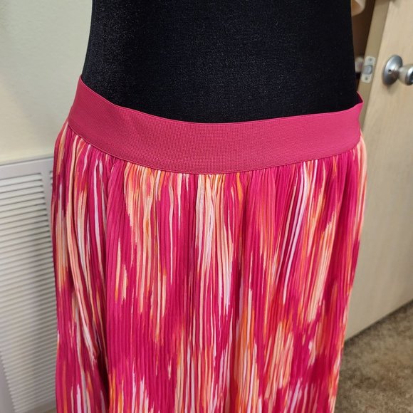 Ruby Rd. Women's Elastic waist Skirt, Pink Red Orange, Size 10 - Picture 3 of 8